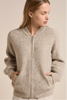 Buy Little Lies - Knitted Bomber - Natural by Little Lies - at Hamish + Grace
