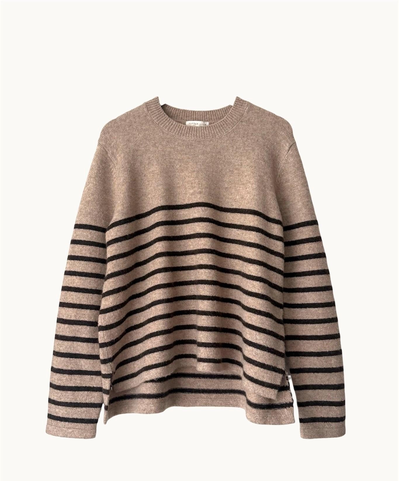 Buy Little Lies - Lexie Stripe Jumper - Mocha/Brown by Little Lies - at Hamish + Grace