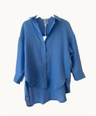 Buy Little Lies - Linen Boyfriend Shirt – Dazzling Blue by Little Lies - at Hamish + Grace