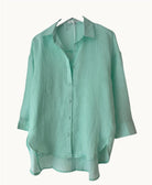 Buy Little Lies - Linen Boyfriend Shirt – Ocean Air by Little Lies - at Hamish + Grace