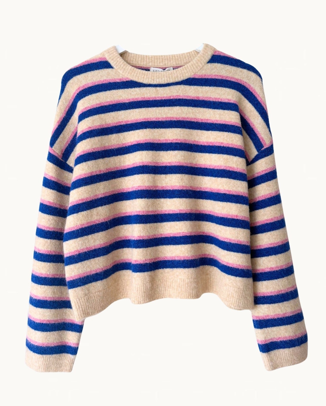 Buy Little Lies - Little Lies Otto Knit – Cobalt Blue Stripe by Little Lies - at Hamish + Grace