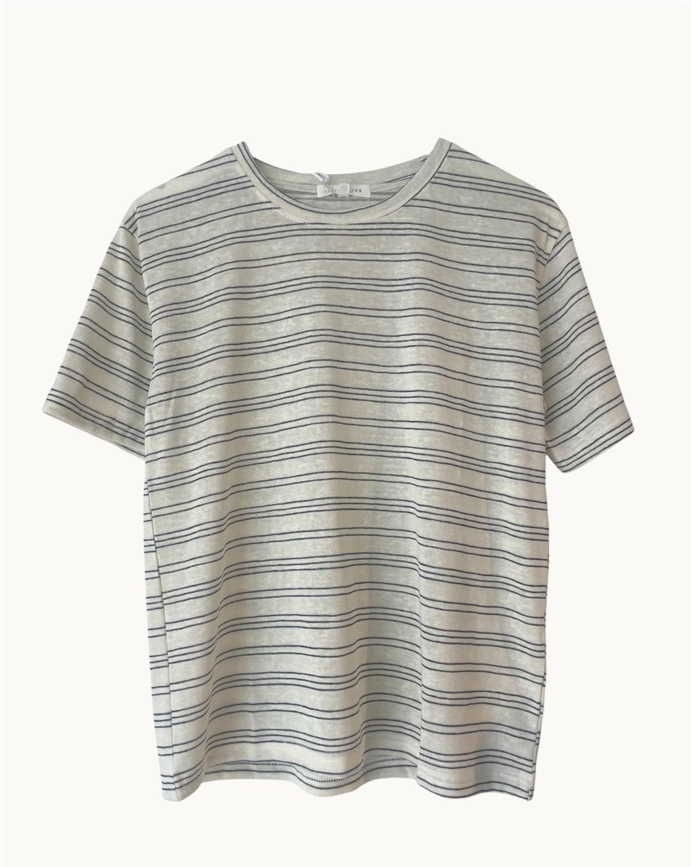 Buy Little Lies - Little Lies Willow Tee – Navy Stripe by Little Lies - at Hamish + Grace