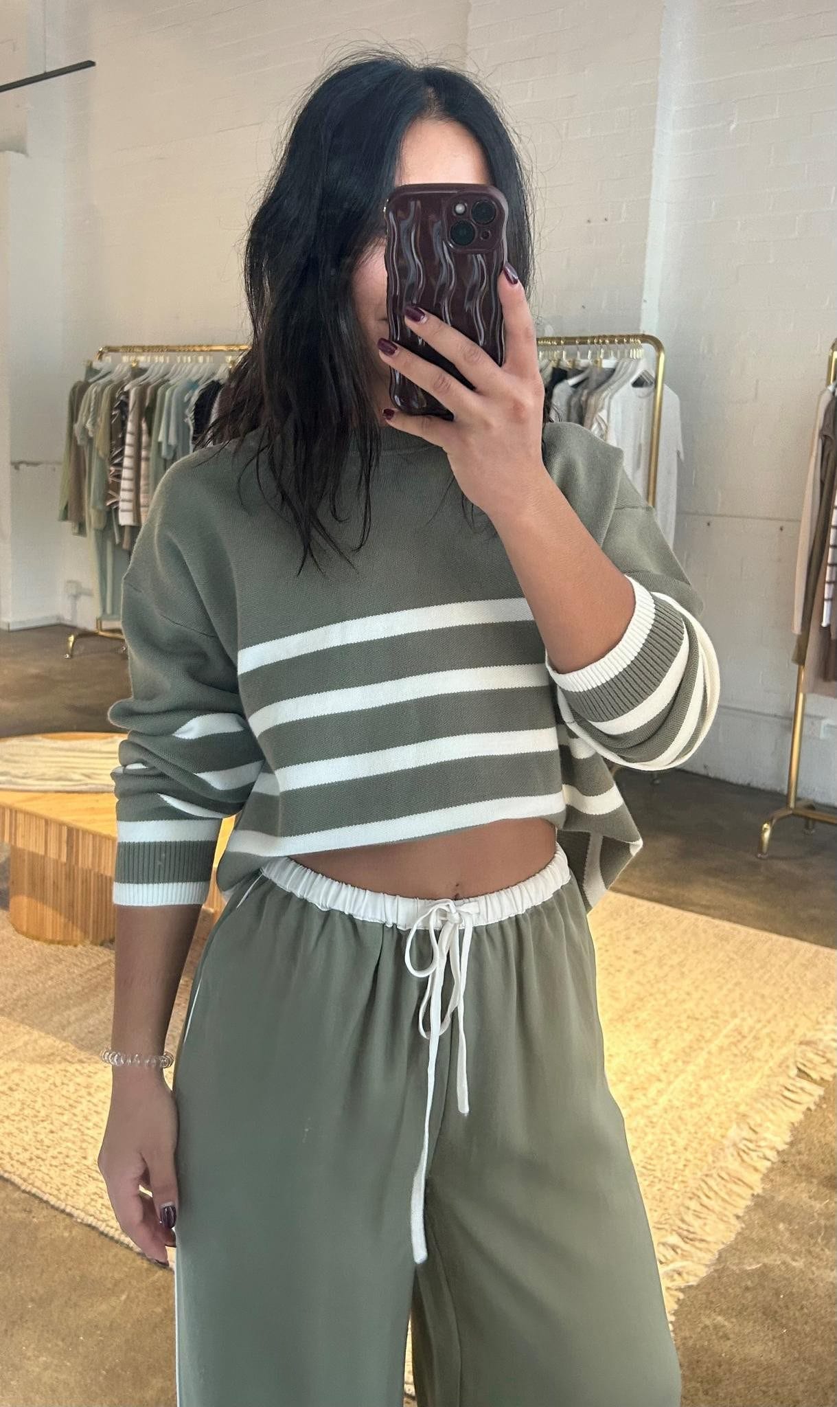Buy Little Lies - Lottie Pant - Khaki by Little Lies - at Hamish + Grace