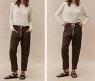 Buy Little Lies - Luxe Linen Pant - Chocolate by Little Lies - at Hamish + Grace