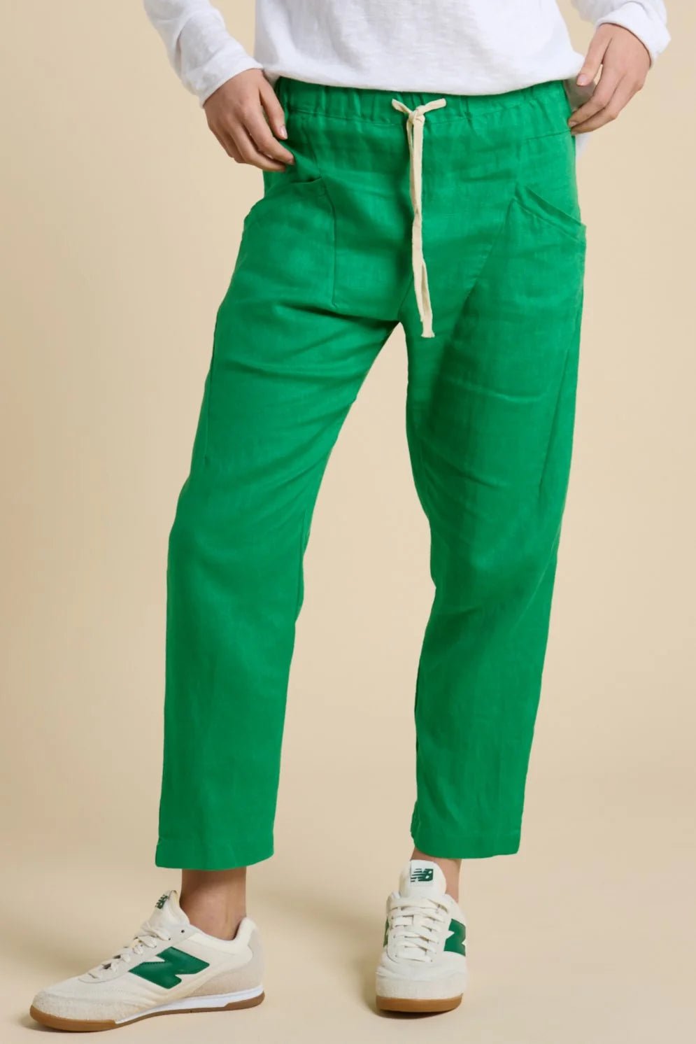 Buy Little Lies - Luxe Linen Pant - Dazzling Green by Little Lies - at Hamish + Grace