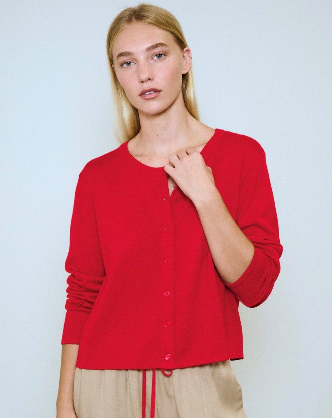 Buy Little Lies - Lydia Cardigan - Red by Little Lies - at Hamish + Grace