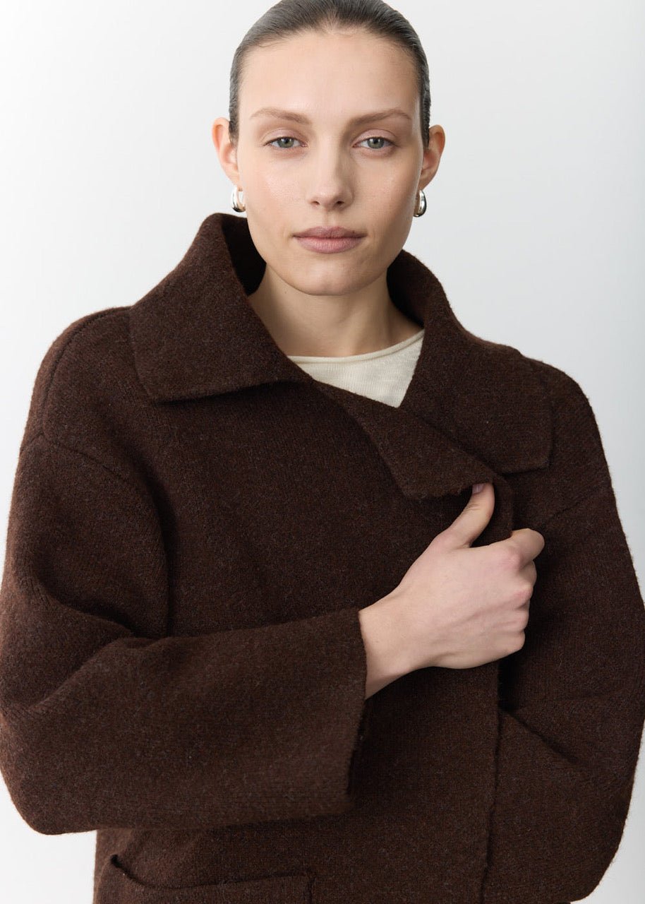 Buy Little Lies - Mahalia Coatigan - Chocolate by Little Lies - at Hamish + Grace