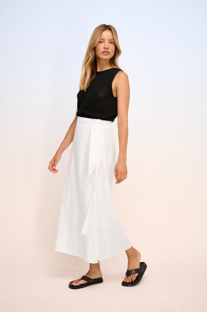 Buy Little Lies - Monaco Wrap Skirt - White by Little Lies - at Hamish + Grace
