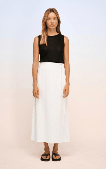 Buy Little Lies - Monaco Wrap Skirt - White by Little Lies - at Hamish + Grace