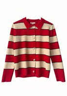 Buy Little Lies - Noah Stripe Cardigan - Red by Little Lies - at Hamish + Grace