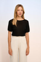 Buy Little Lies - Pin Stripe Pants – Natural/Black by Little Lies - at Hamish + Grace