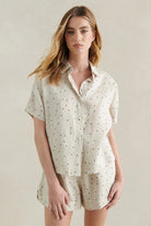 Buy Little Lies - Polka Button Top - Natural by Little Lies - at Hamish + Grace