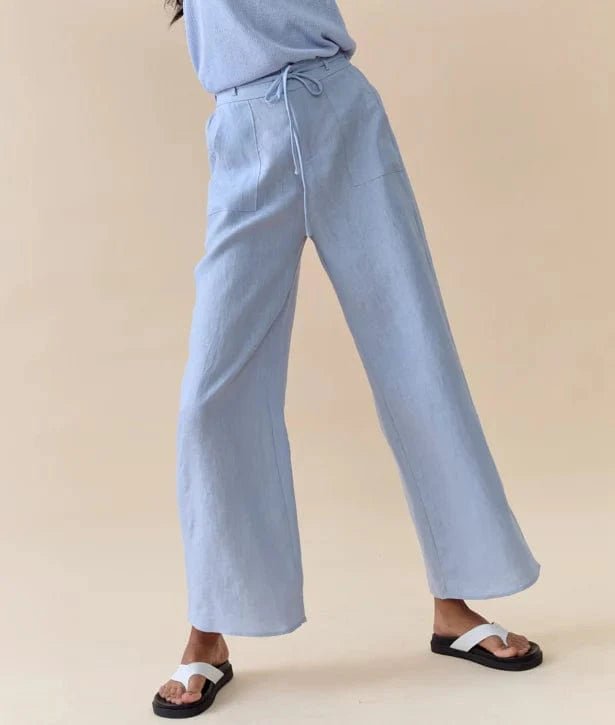 Buy Little Lies - Remy Linen Pant - Chambray by Little Lies - at Hamish + Grace
