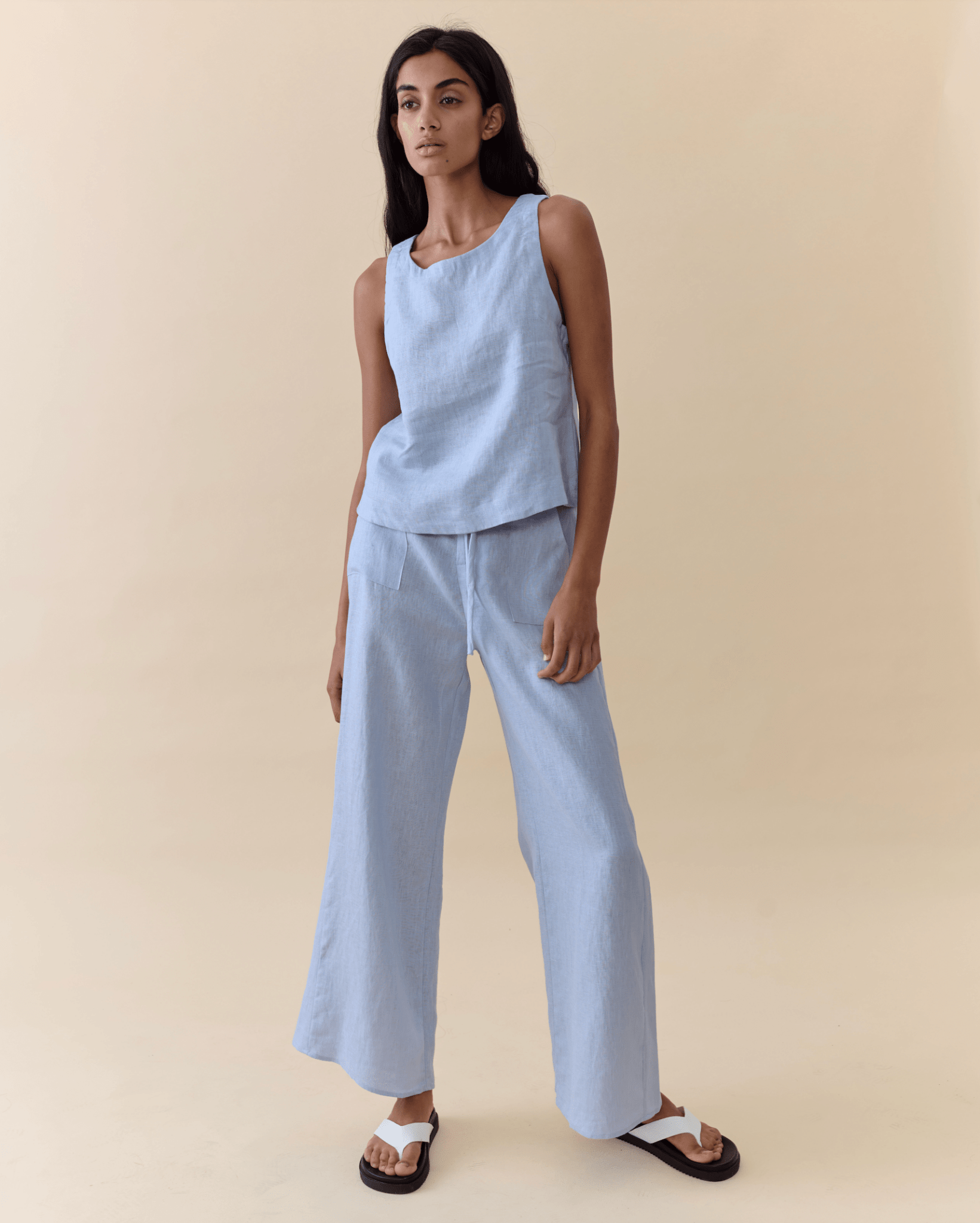Buy Little Lies Remy Pants – Chambray by Little Lies - at Hamish + Grace