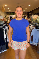 Buy Little Lies - Rhodes Tee - Cobalt Blue by Little Lies - at Hamish + Grace