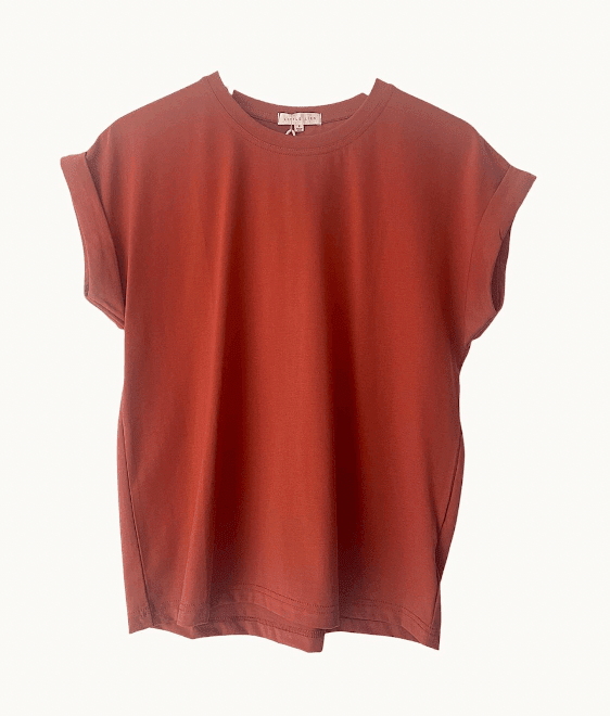 Buy Little Lies - Rhodes Tee – Rust by Little Lies - at Hamish + Grace