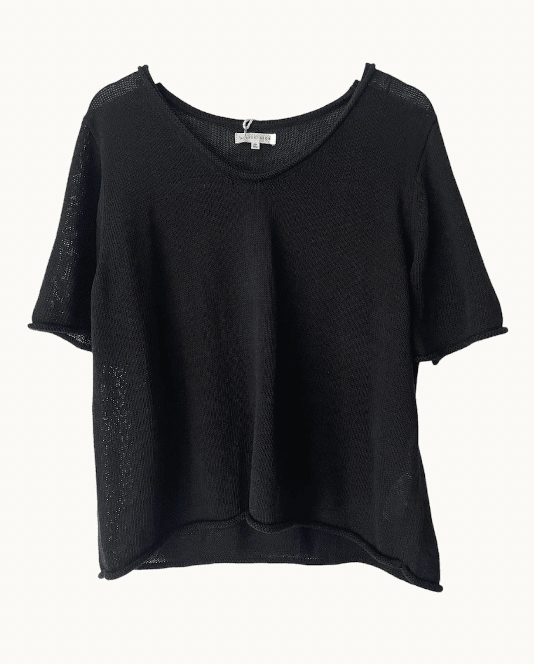 Buy Little Lies - Scoop Spring Tee – Black by Little Lies - at Hamish + Grace