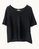 Buy Little Lies - Scoop Spring Tee – Black by Little Lies - at Hamish + Grace
