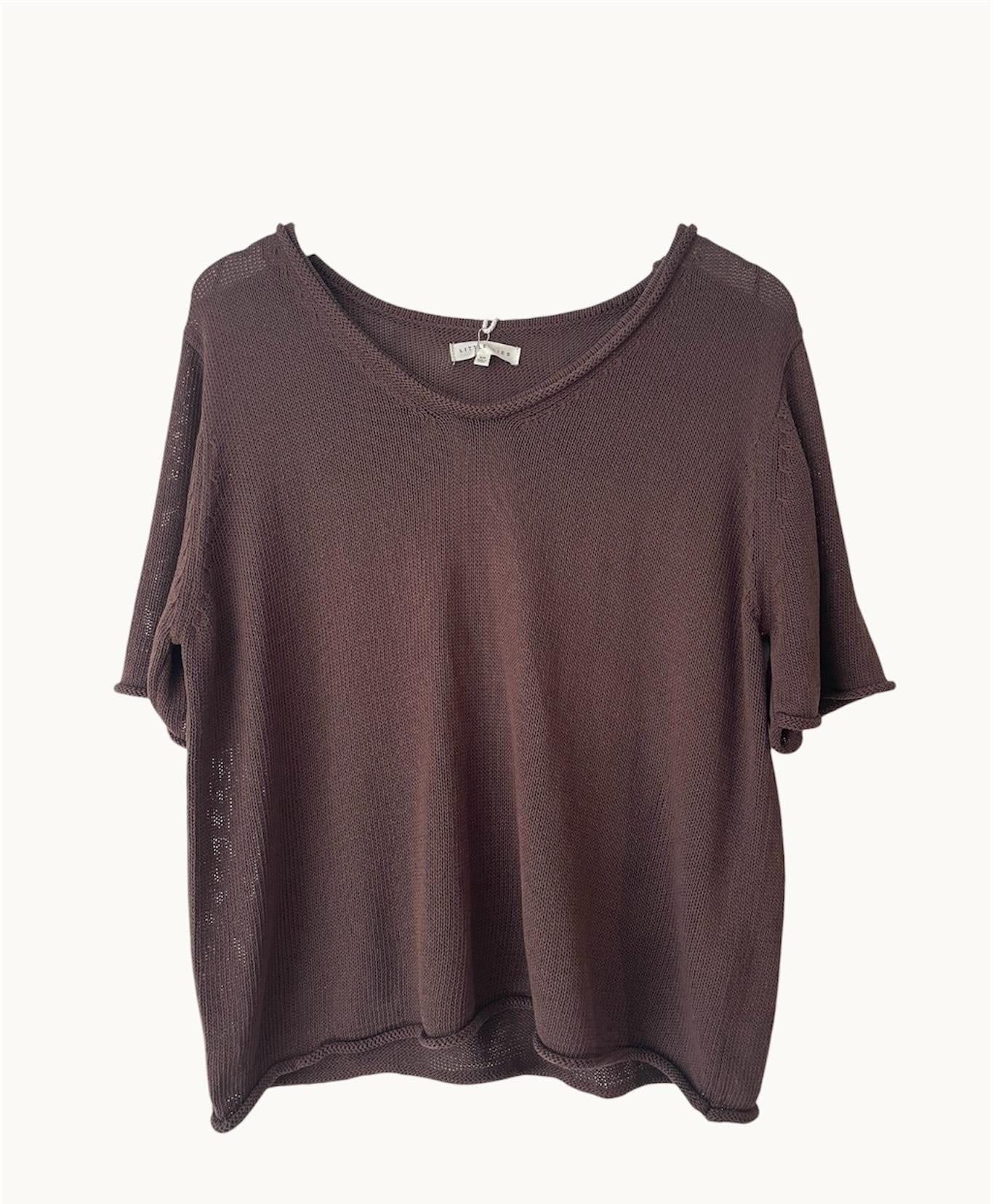 Buy Little Lies - Scoop Spring Tee – Chocolate by Little Lies - at Hamish + Grace