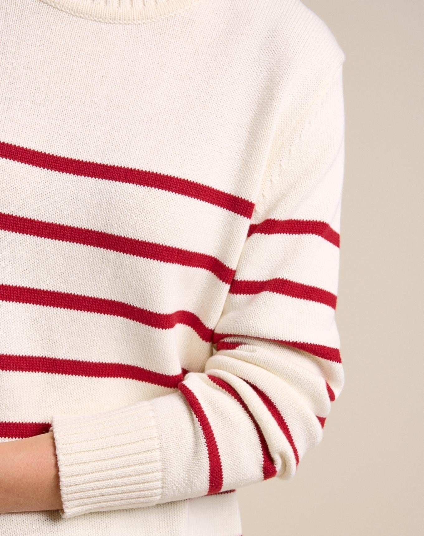 Buy Little Lies - Serena Sweater – Cherry Stripe by Little Lies - at Hamish + Grace