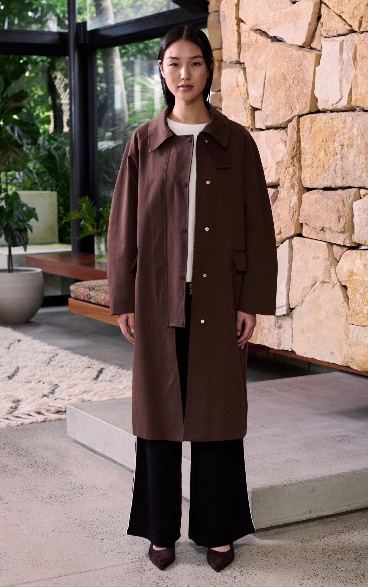Buy Little Lies - Shona Coat – Chocolate by Little Lies - at Hamish + Grace