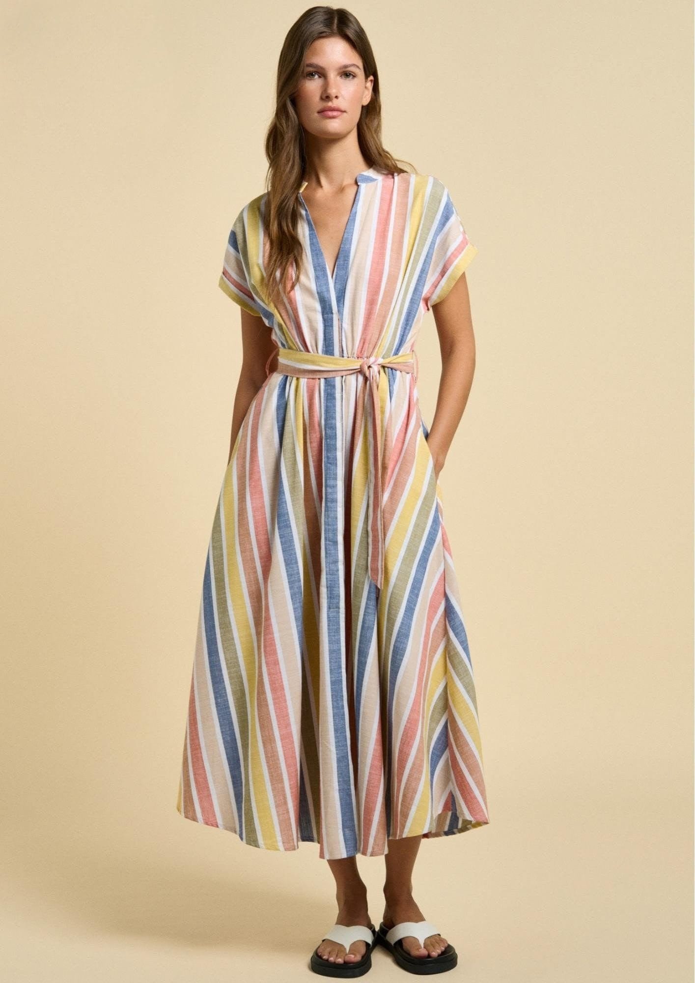 Buy Little Lies Sofie Dress – Stripe by Little Lies - at Hamish + Grace