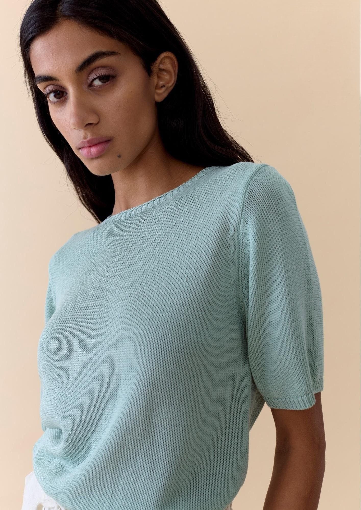 Buy Little Lies - Summer Tee – Duck Egg by Little Lies - at Hamish + Grace