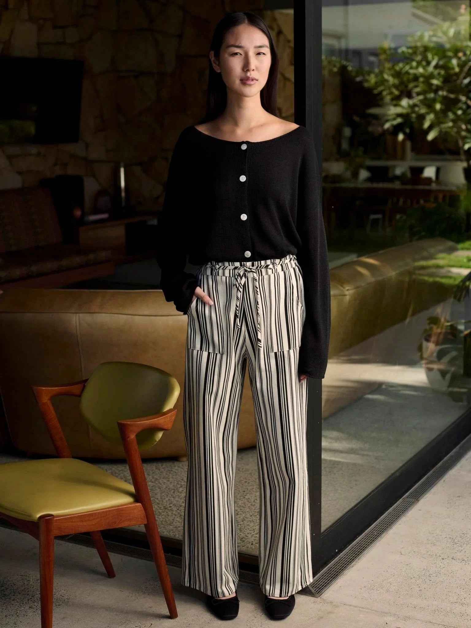 Buy Little Lies - Suzi Pant - Black and White by Little Lies - at Hamish + Grace