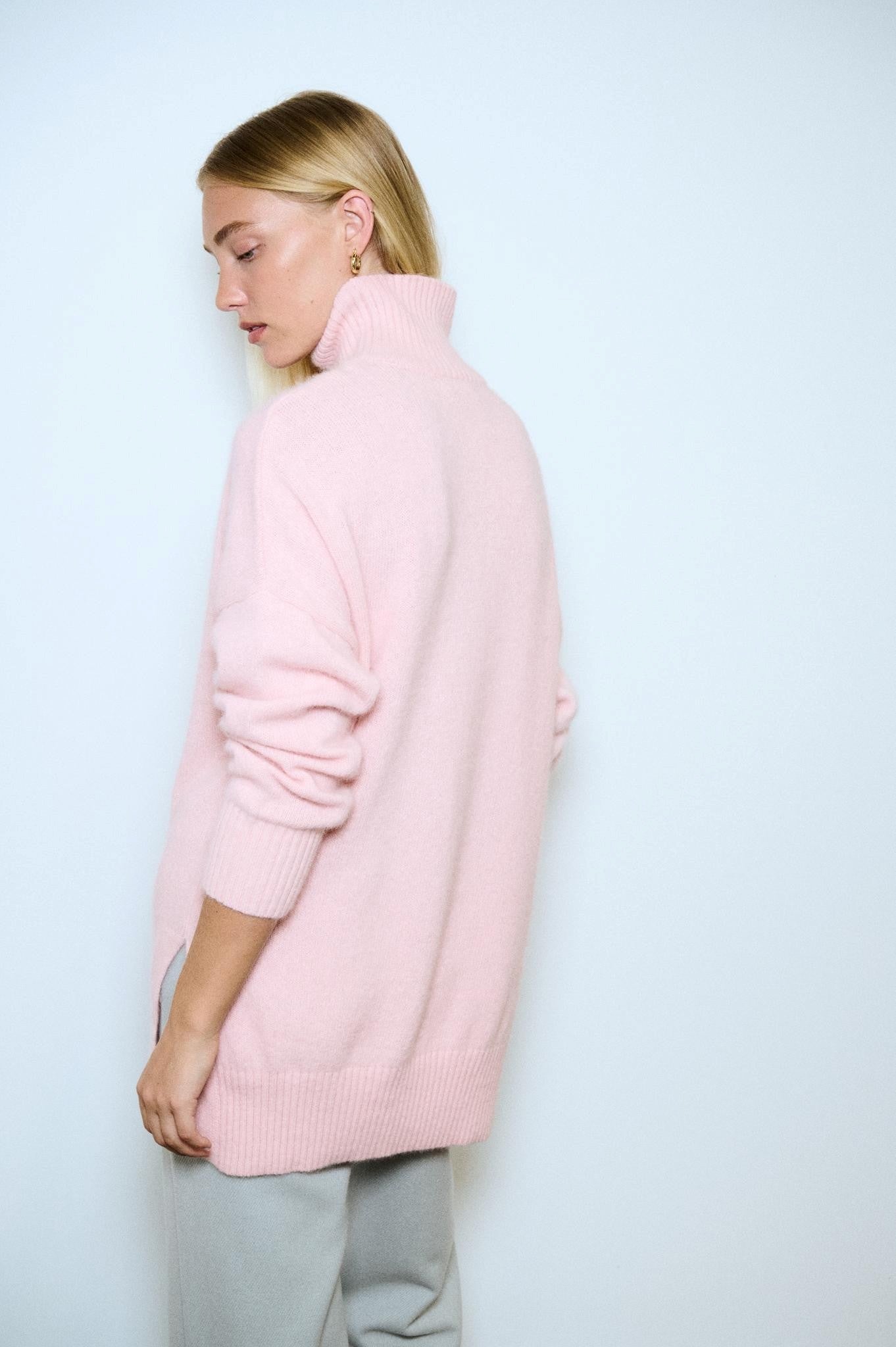 Buy Little Lies - Turtle Neck Jumper – Pink by Little Lies - at Hamish + Grace