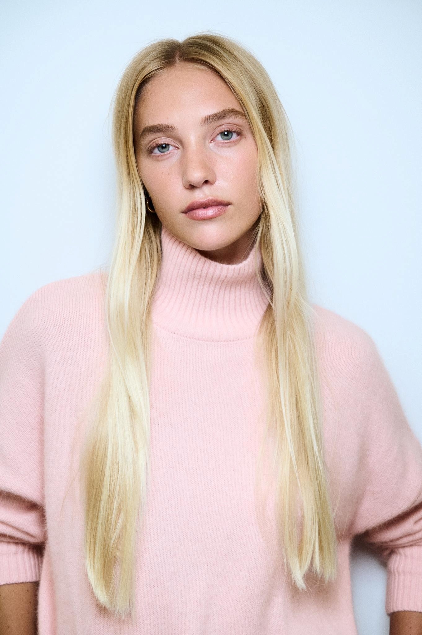 Buy Little Lies - Turtle Neck Jumper – Pink by Little Lies - at Hamish + Grace