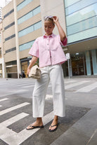 Buy Lola Cropped Barrel Jean - White by Feather and Noise - at Hamish + Grace