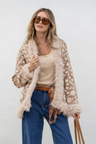 Buy Lombard Fur Trim Jacket - Soft Tan by Hamish + Grace - at Hamish + Grace