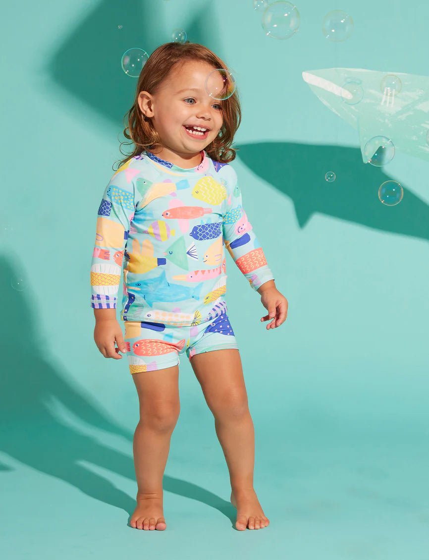 Buy Long Sleeve Rash Vest Rainbow Reef by Halcyon Nights - at Hamish & Grace