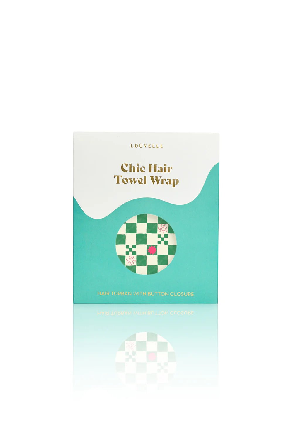 Buy Louvelle - RIVA Hair Towel Wrap in Green Check by Louvelle - at Hamish + Grace