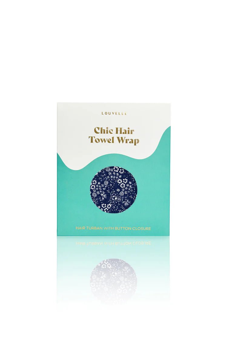 Buy Louvelle - RIVA Hair Towel Wrap in Indigo Distressed by Louvelle - at Hamish + Grace