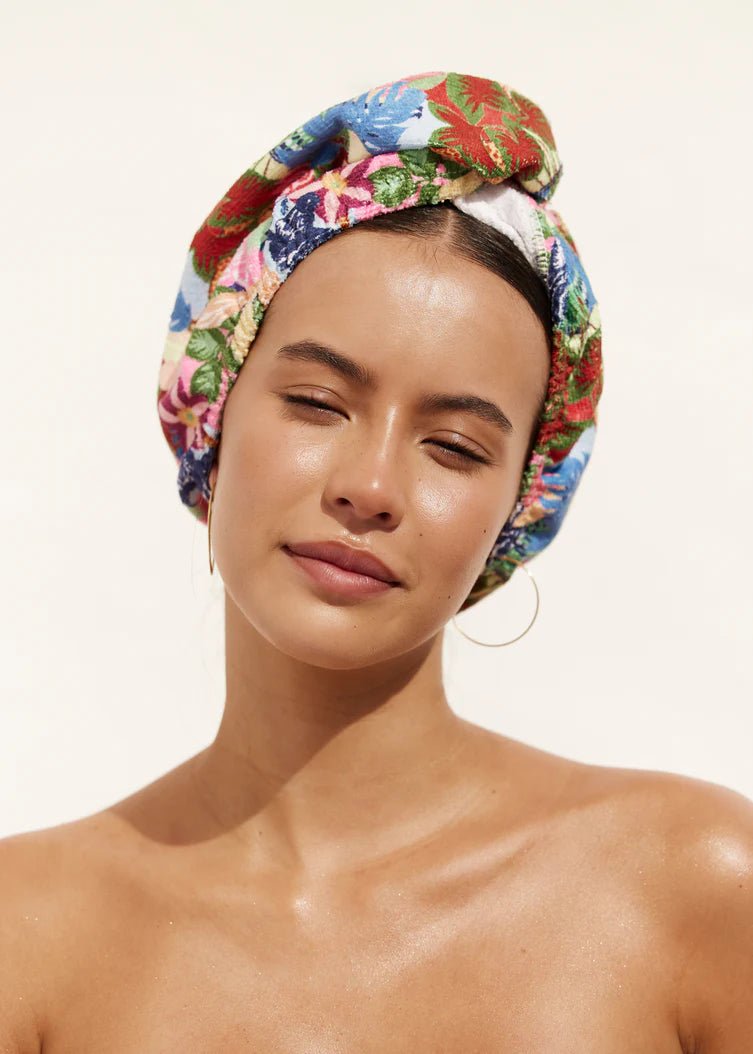 Buy Louvelle - RIVA Hair Towel Wrap in Jungle Animal by Louvelle - at Hamish + Grace