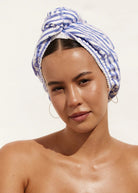 Buy Louvelle - RIVA Hair Towel Wrap in Marine Stripe by Louvelle - at Hamish + Grace