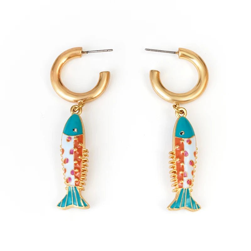 Buy Lucky Turquoise Fish Earrings by Hamish + Grace - at Hamish & Grace