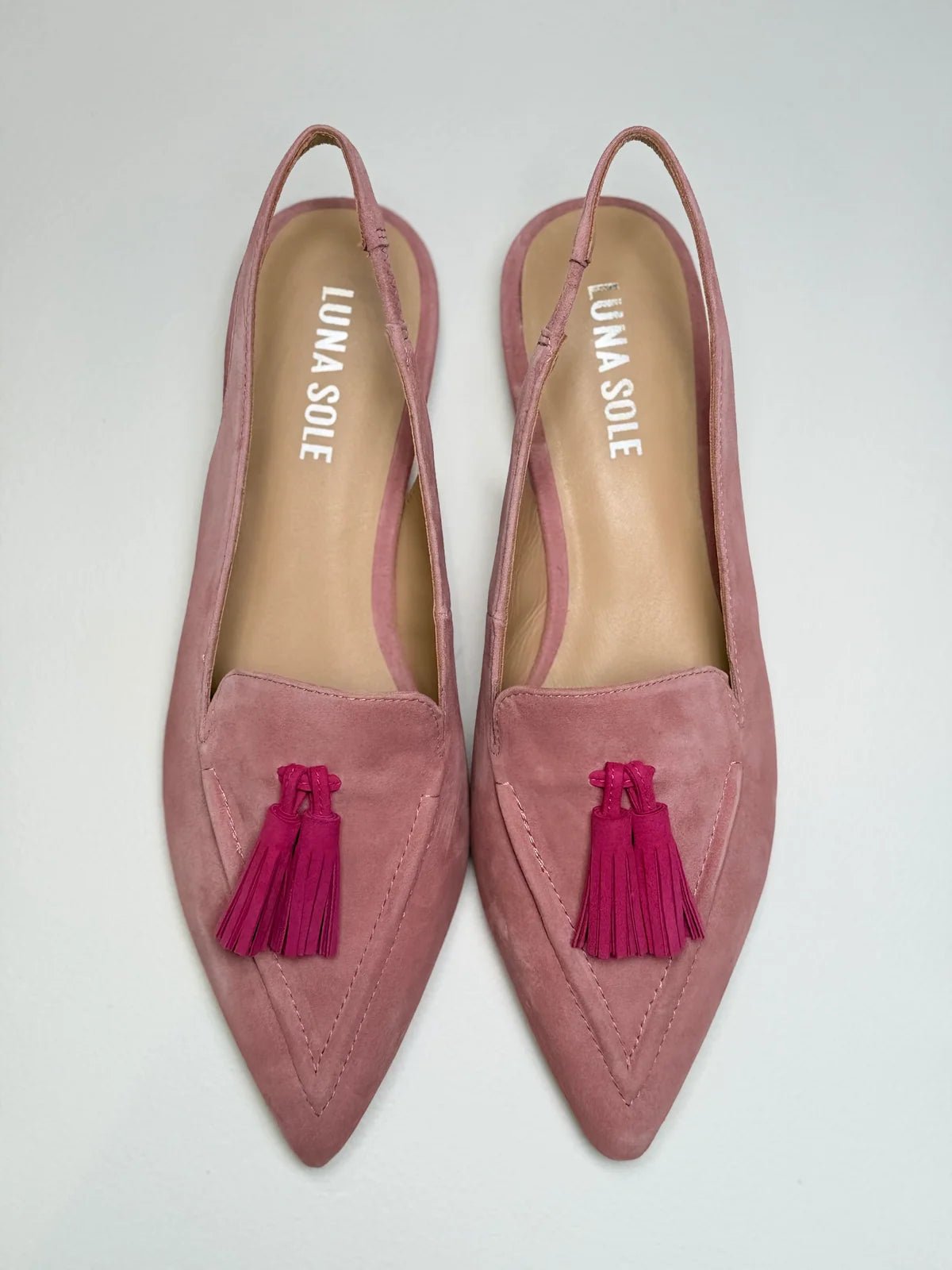 Buy Luna Sole - Piper - Pale Pink/Fuchsia Suede by Luna Sole - at Hamish + Grace