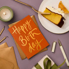 Buy Luxury Birthday Card | Hand-Lettered Gold Foil Finish by Gabrielle & Celine Greeting Cards Australia - at Hamish + Grace