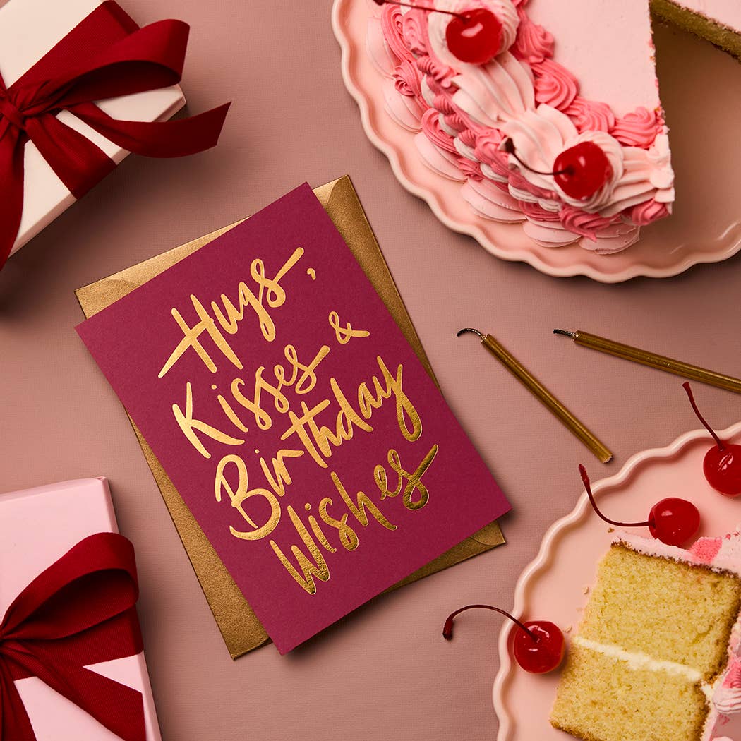 Buy Luxury Birthday Card | Hand-Lettered Gold Foil Finish by Gabrielle & Celine Greeting Cards Australia - at Hamish + Grace