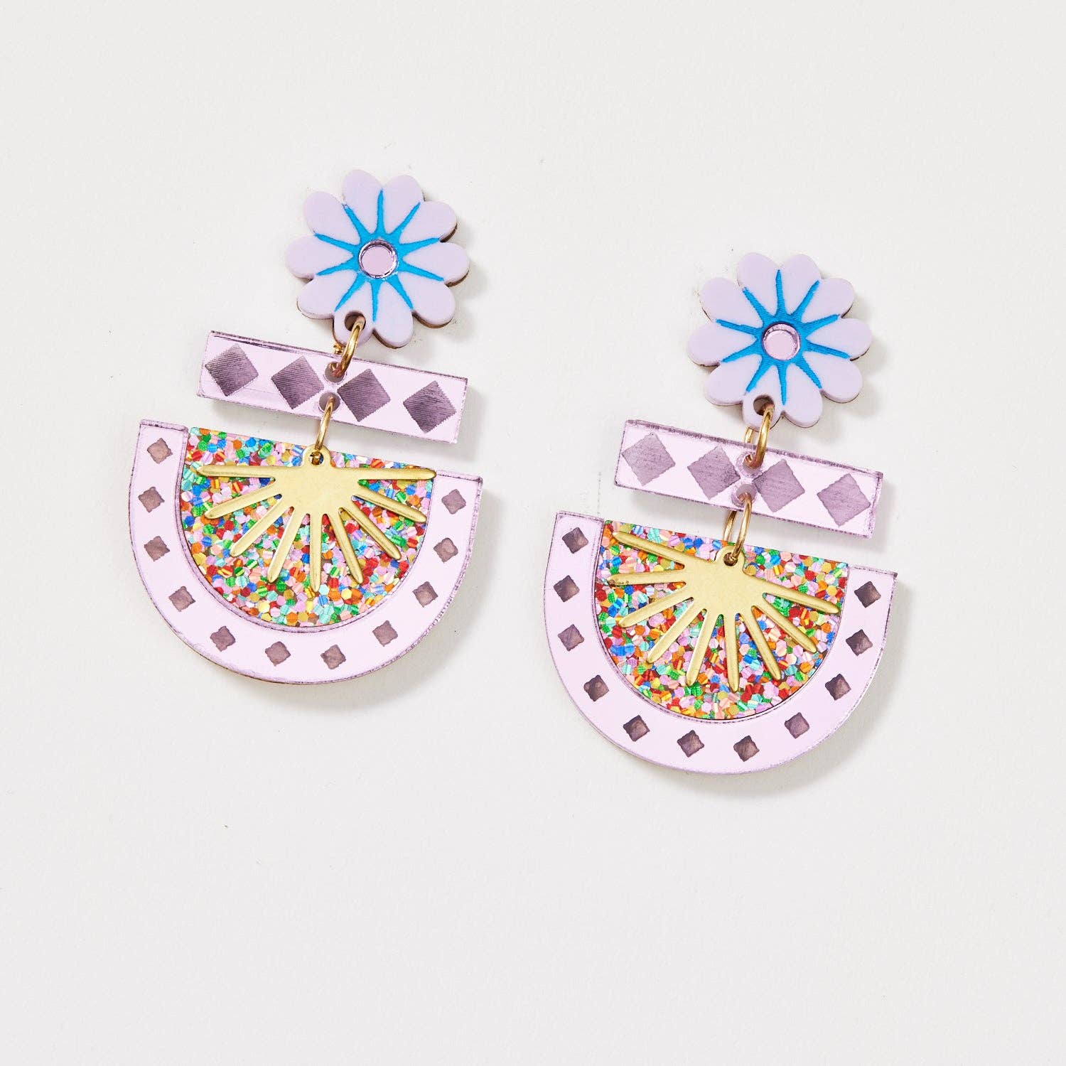 Buy Martha Jean - Betty Earrings - Lilac / Lilac by Martha Jean - at Hamish & Grace