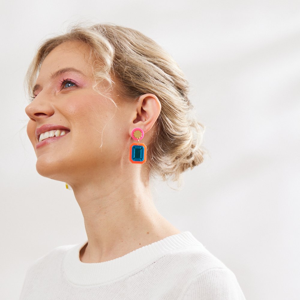 Buy Martha Jean - Brilliant Drop Earrings - Rainbow by Martha Jean - at Hamish & Grace