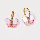 Buy Martha Jean - Butterfly Earrings - Pink by Martha Jean - at Hamish & Grace