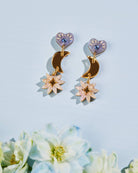 Buy Martha Jean - Mia Earrings - Gold / Grey by Martha Jean - at Hamish & Grace