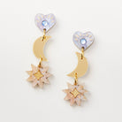 Buy Martha Jean - Mia Earrings - Gold / Grey by Martha Jean - at Hamish & Grace