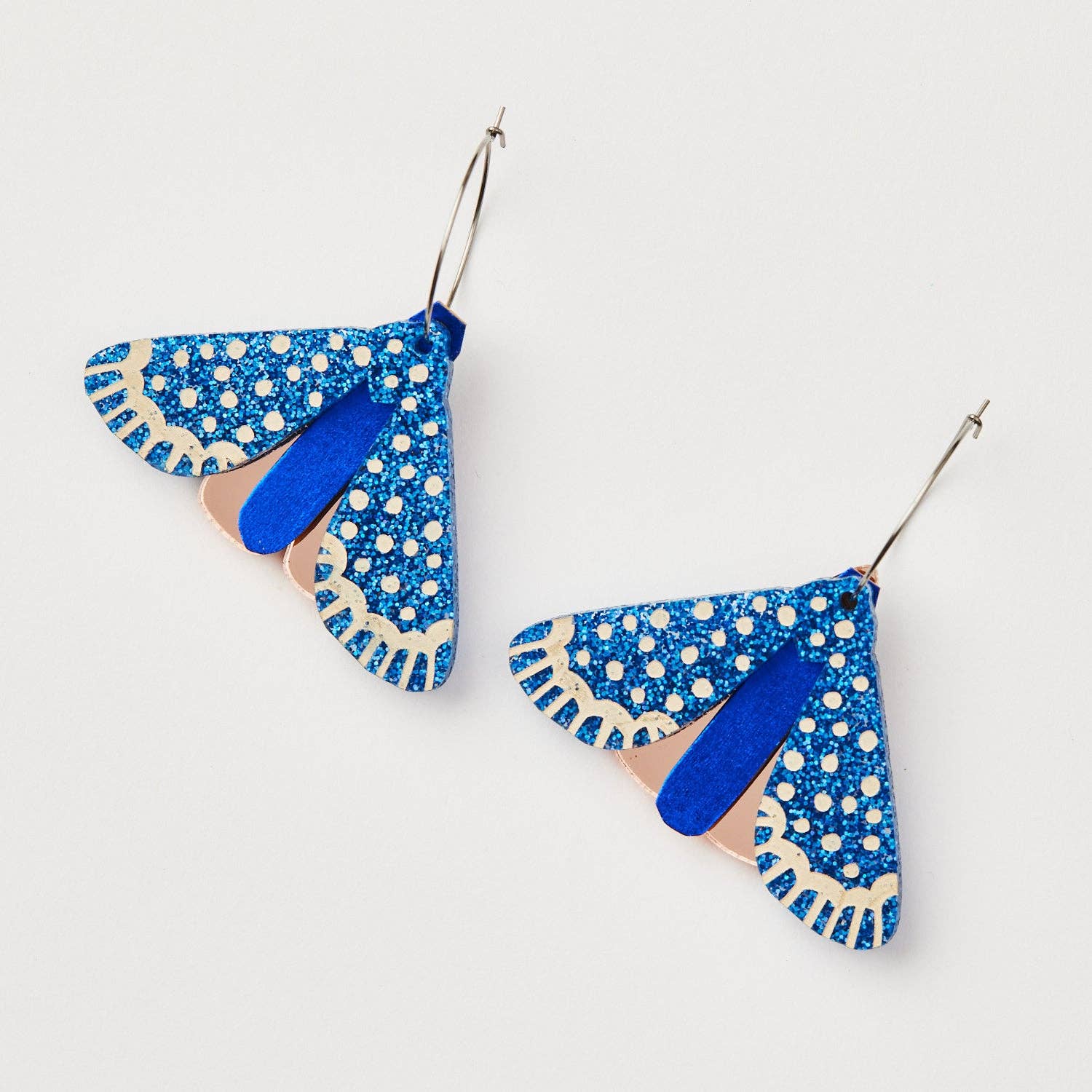 Buy Martha Jean - Moth Earrings - Indigo by Martha Jean - at Hamish & Grace