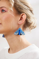 Buy Martha Jean - Moth Earrings - Indigo by Martha Jean - at Hamish & Grace