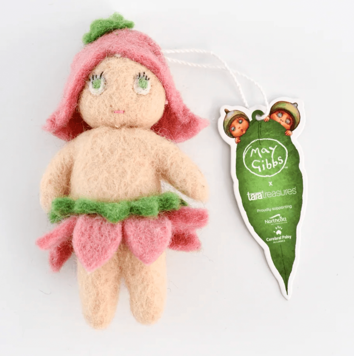 Buy May Gibbs x Tara Treasures - Pink Boronia Baby Toy Ornament by Tara Teasures - at Hamish + Grace