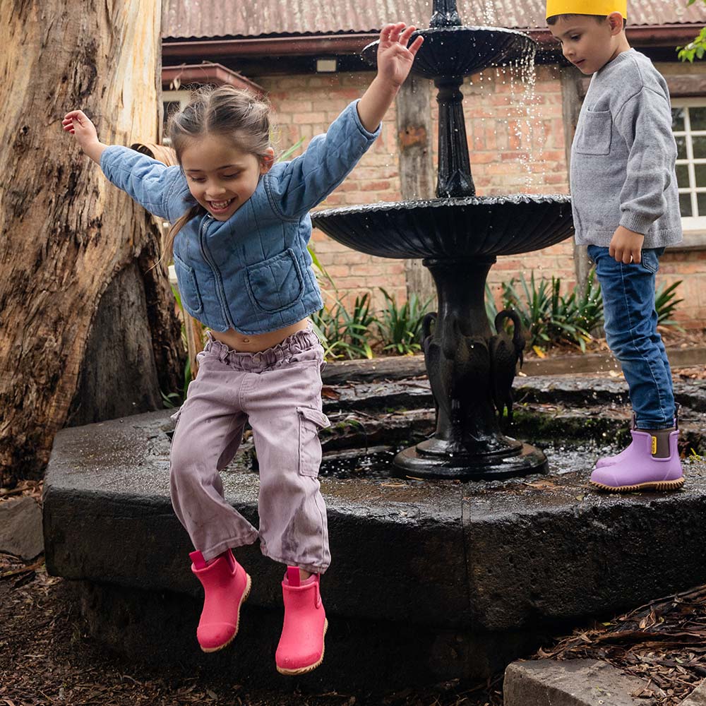 Buy Merry People - Bobbi Kids Gumboot - Fuschia Pink by Merry People - at Hamish + Grace